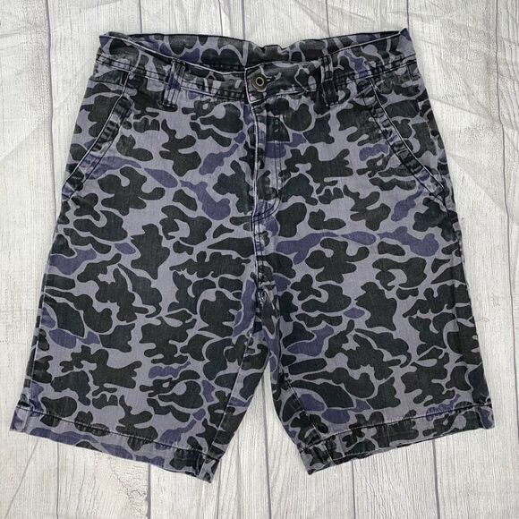 Foot locker 100% cotton faded camo print chino shorts sz 32 men - Picture 1 of 6